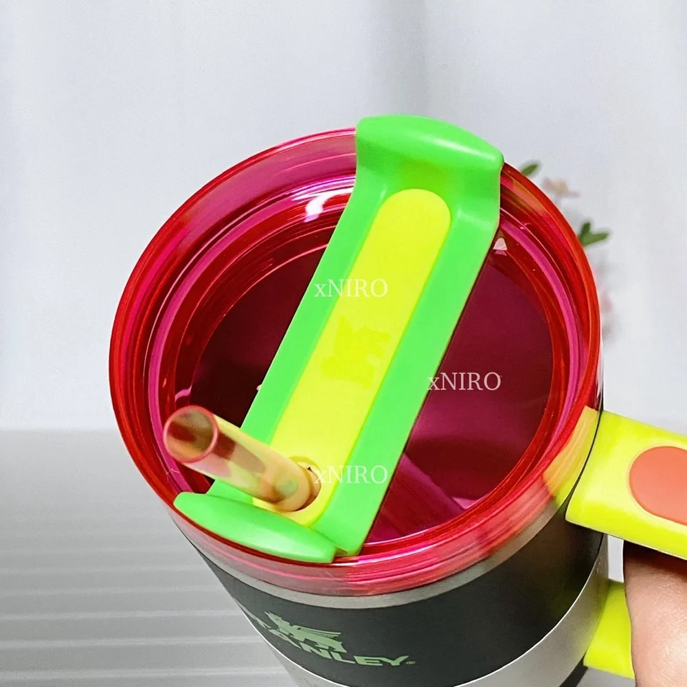 Stanley Black Neon Quencher Flowstate 40oz Spring Fling Tumbler